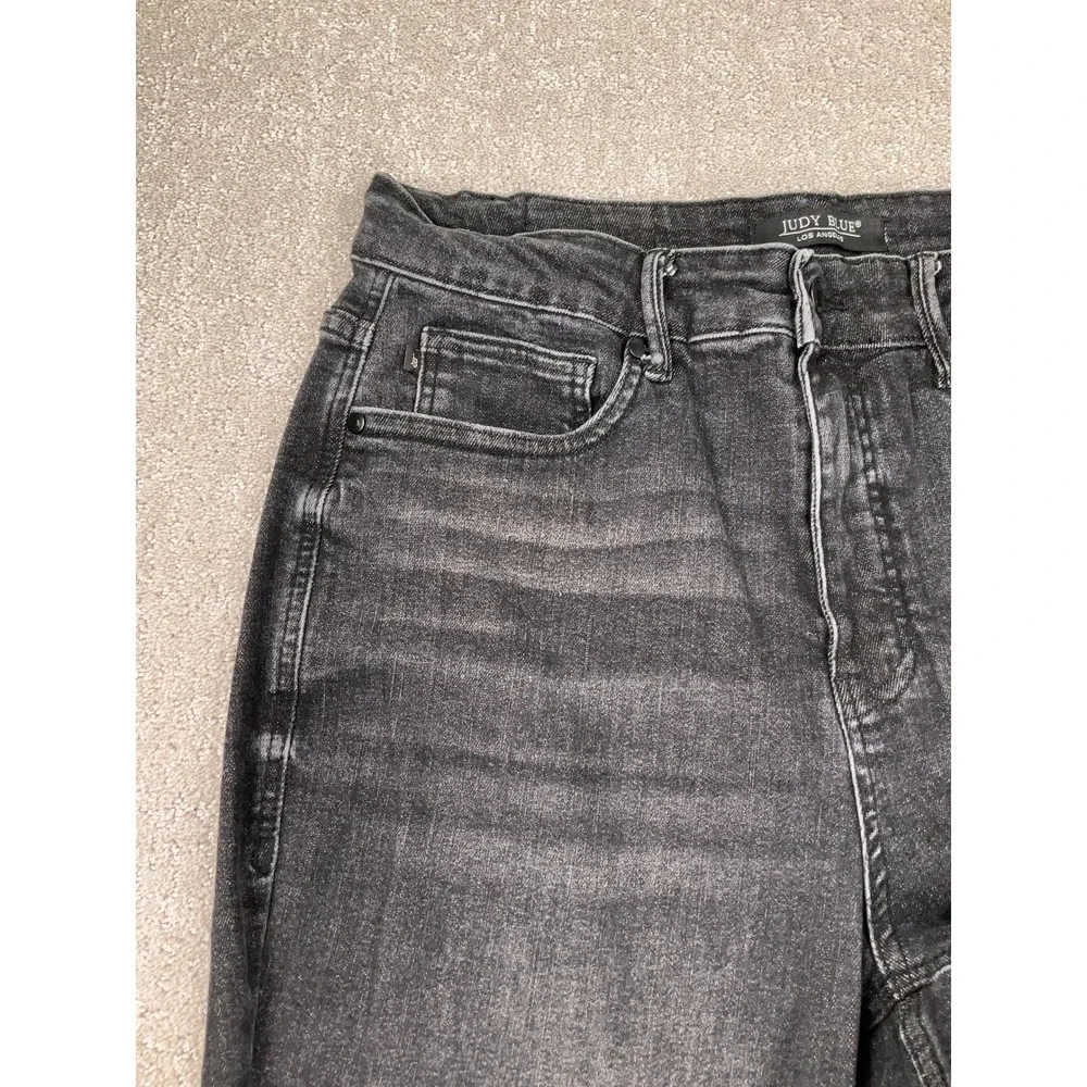 Judy Blue LA Jeans Women 14W Black JB88753 Skinny Whisker High Rise Stretch - Picture 2 of 11
